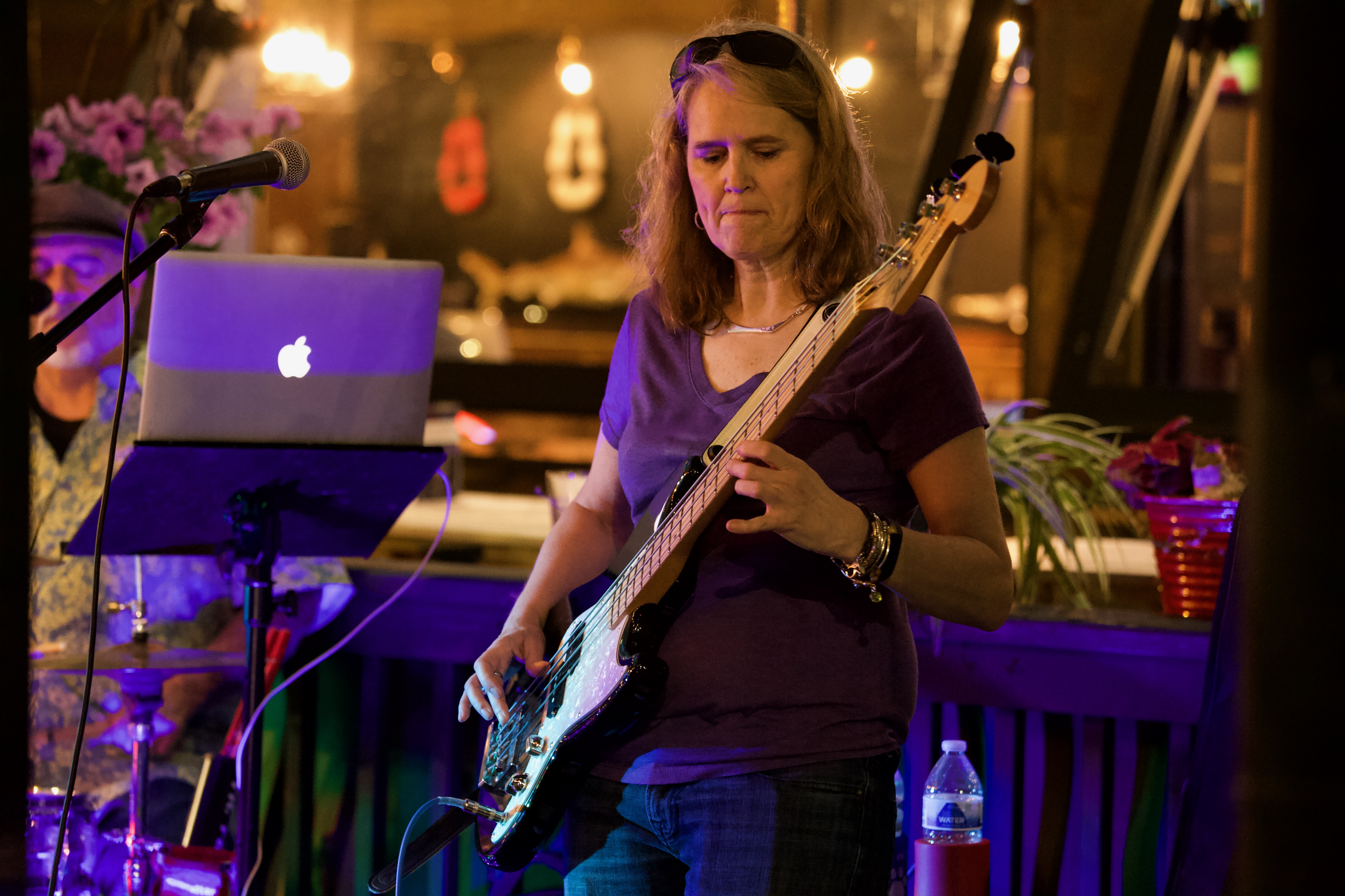 Dianne DaLee, bass player for Chequered Blue